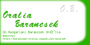 oralia barancsek business card